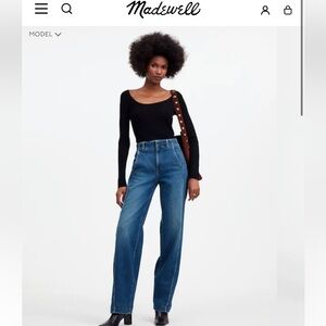 Madewell High-Waist Jeans Tapered Denim Trousers nwt 29 barrel style